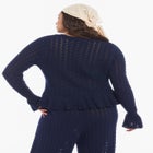 Pointelle Peplum Sweater image number 2