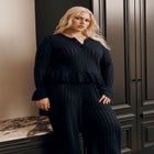 Pointelle Peplum Sweater image number 0