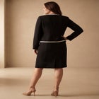 Contrast-Trim Jacket & Sheath Dress Set image number 1