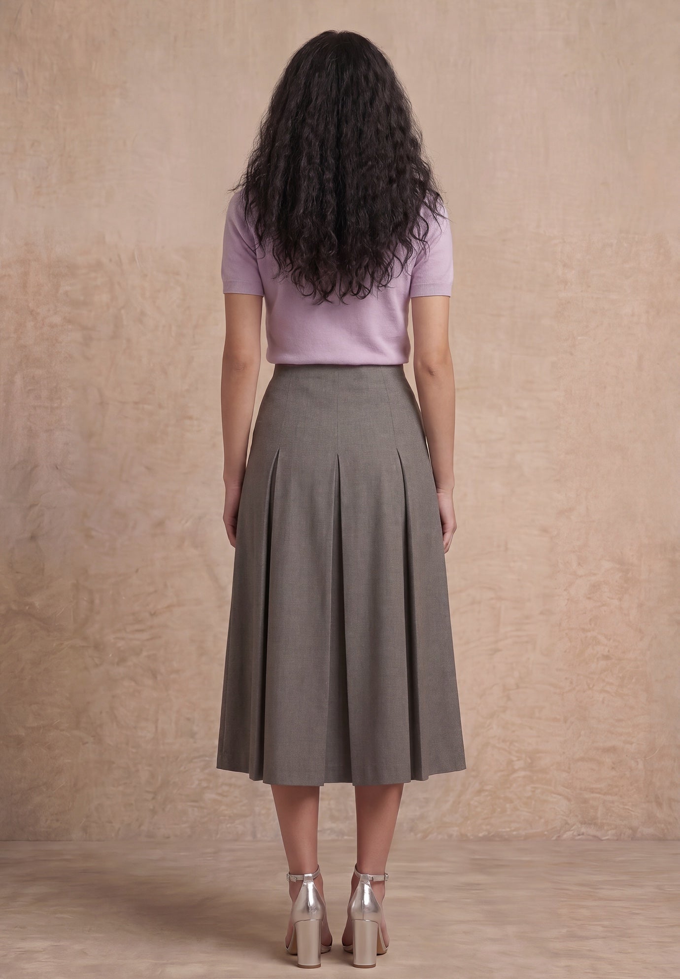 Pleated A-Line Skirt image number 2