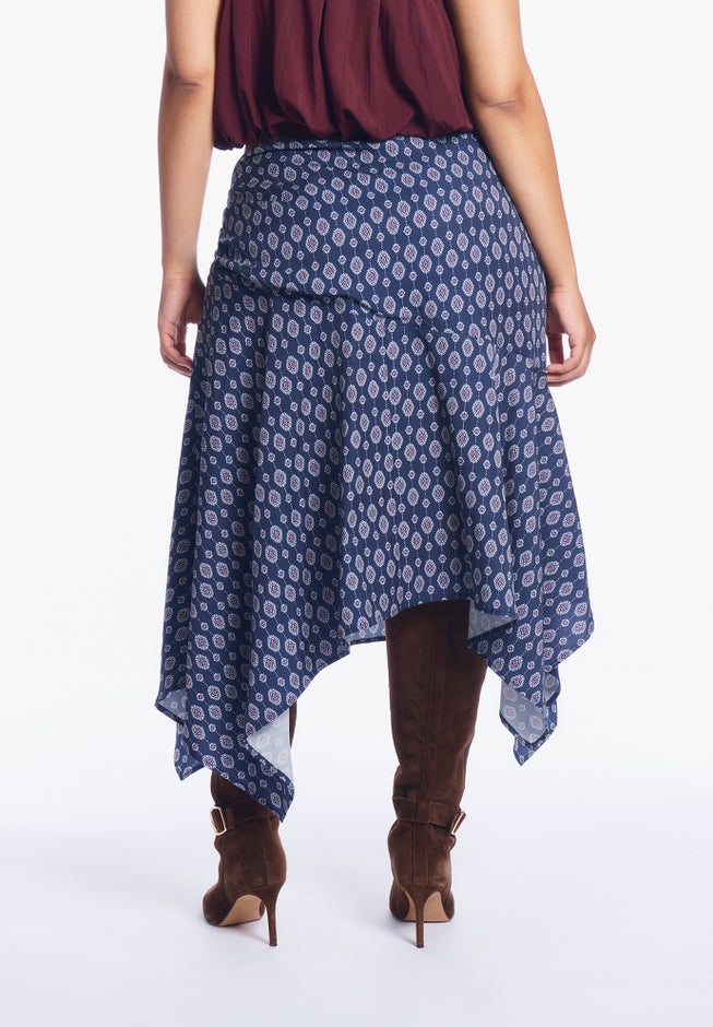 Asymmetric Printed Skirt image number 2