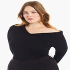 Asymmetric Collar Sweater Top image number 1