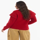 Sleeve Detail Mock Neck Sweater image number null