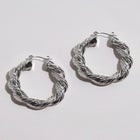 Twisted Hoop Earrings image number null