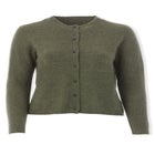 Crew Neck Boxy Button-front Cardigan image number 3