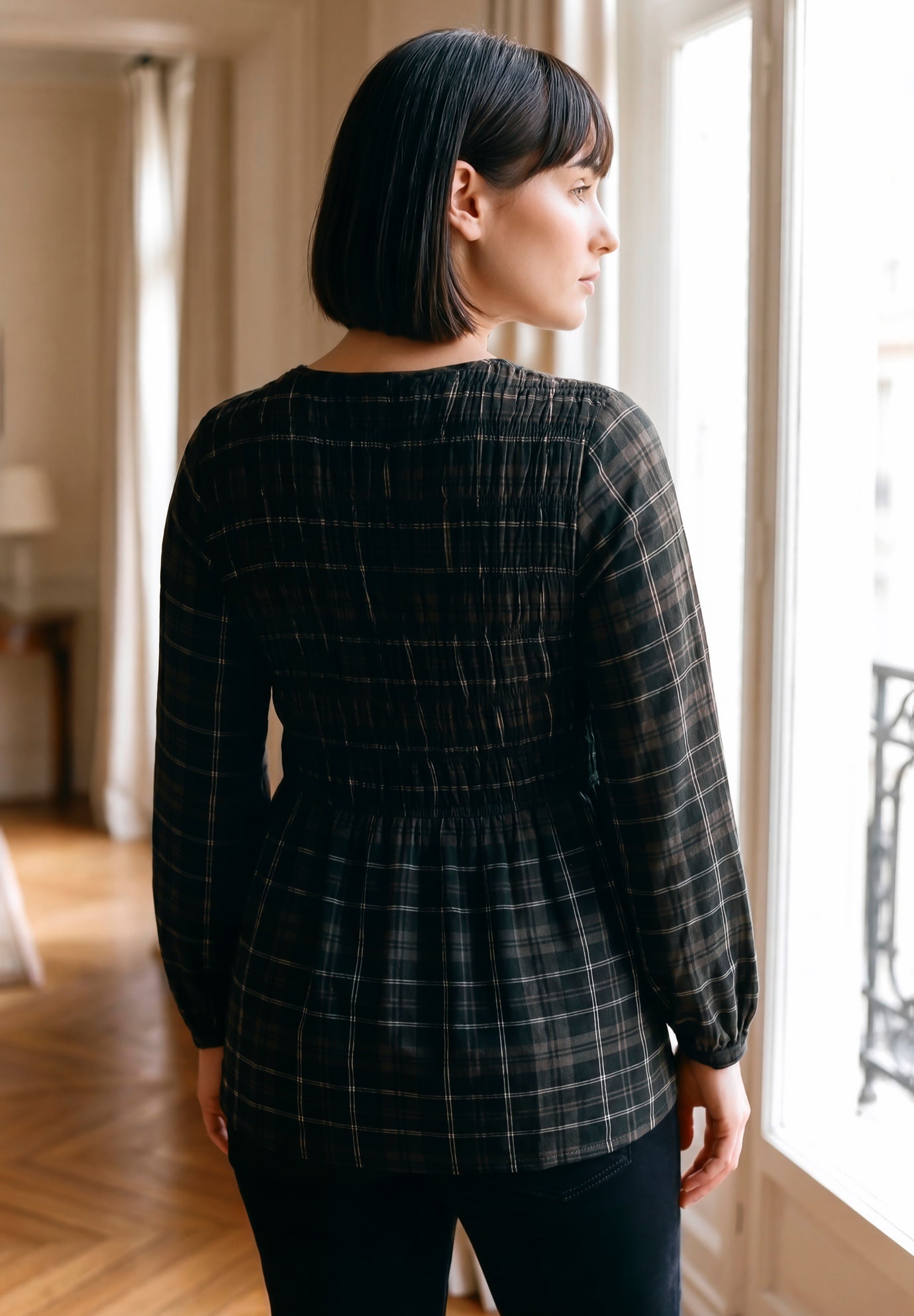Sela Smocked Long Sleeve Top image number 1