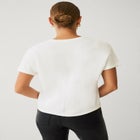Crew Neck Short Sleeve Tee With Applique image number null