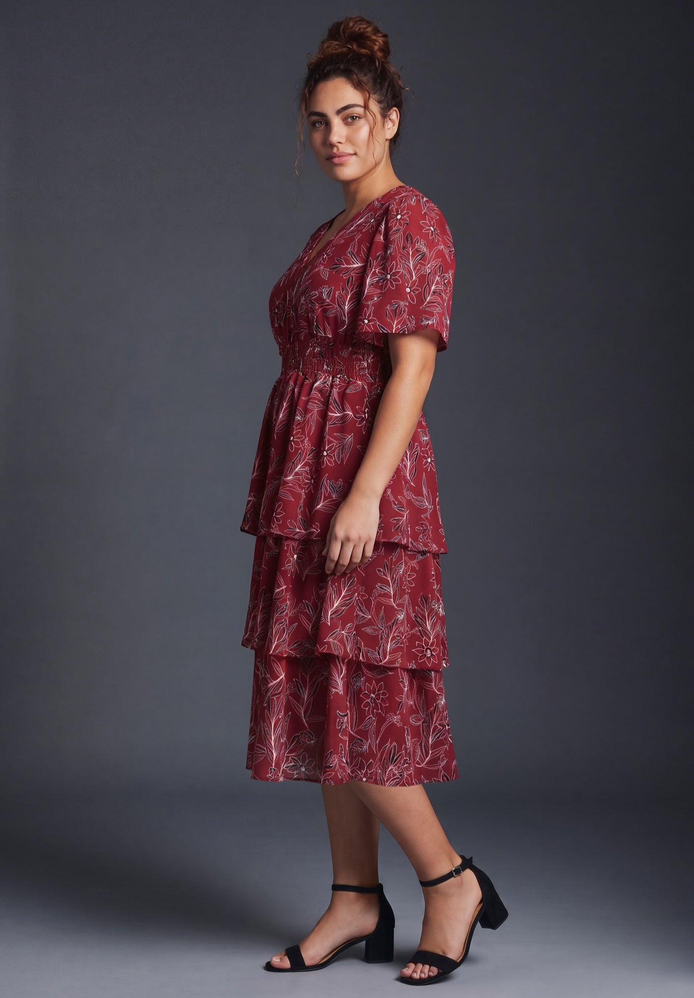 Tiered Flutter Maxi Dress image number 2