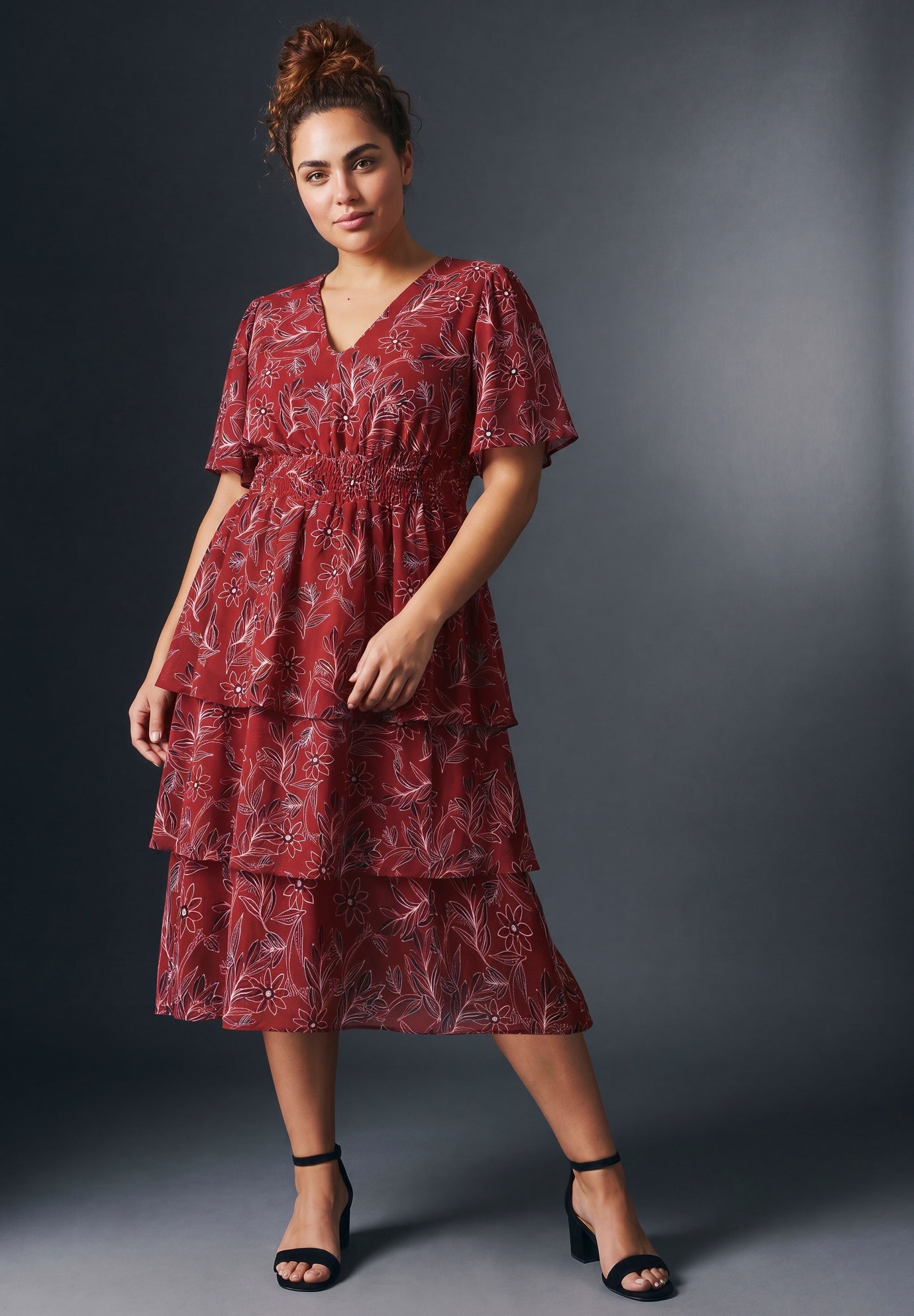 Tiered Flutter Maxi Dress image number 0