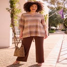 Margaret Jacquard Angel Sleeve Top image number null