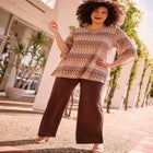 Margaret Jacquard Angel Sleeve Top image number null