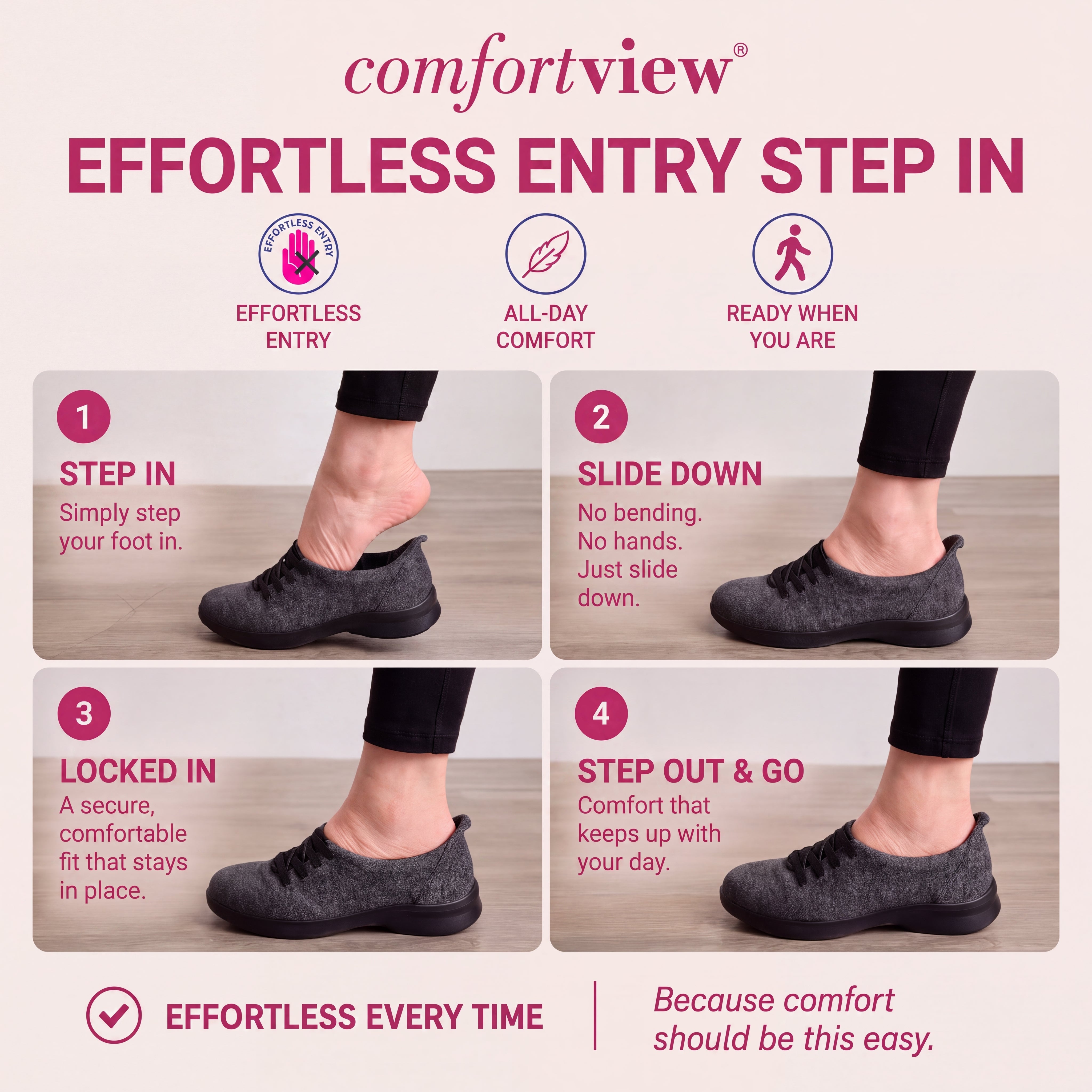 The Dina Effortless Entry Step-In Sneaker image number 5