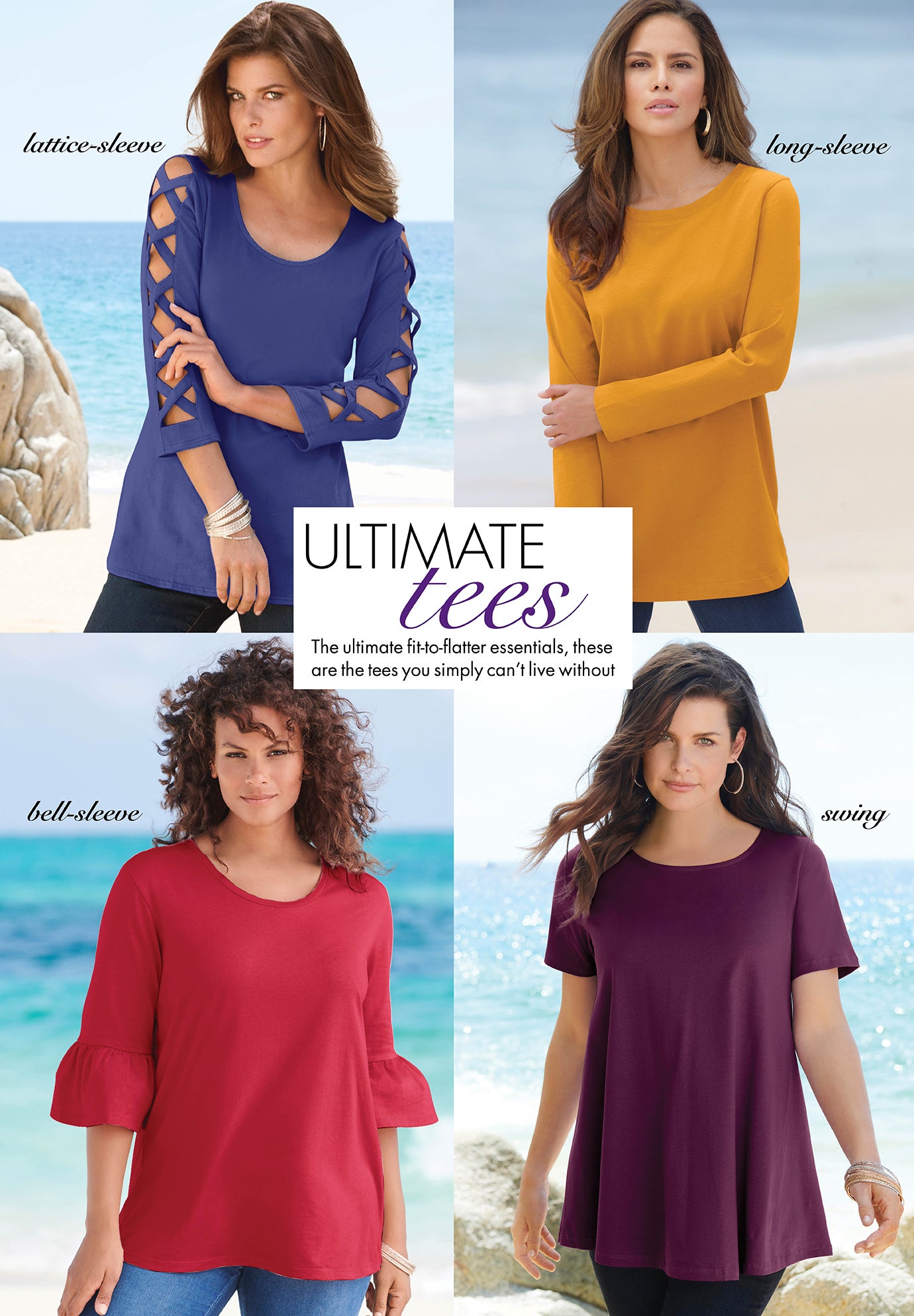 Plus Size Cotton Ultimate V-Neck Tee image number 4