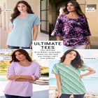 Plus Size Ultimate Cotton Crewneck Short Sleeve Swing Tee image number 6