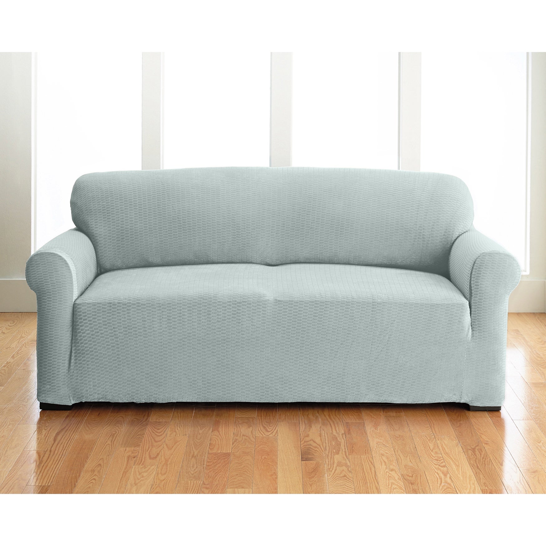 Stretch Velvet Slipover Loveseat image number 0