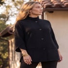 Crepe Button-Front Swing Top image number null