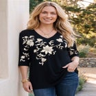 Sylvia 3/4 Length Sleeve Dolman Top image number null