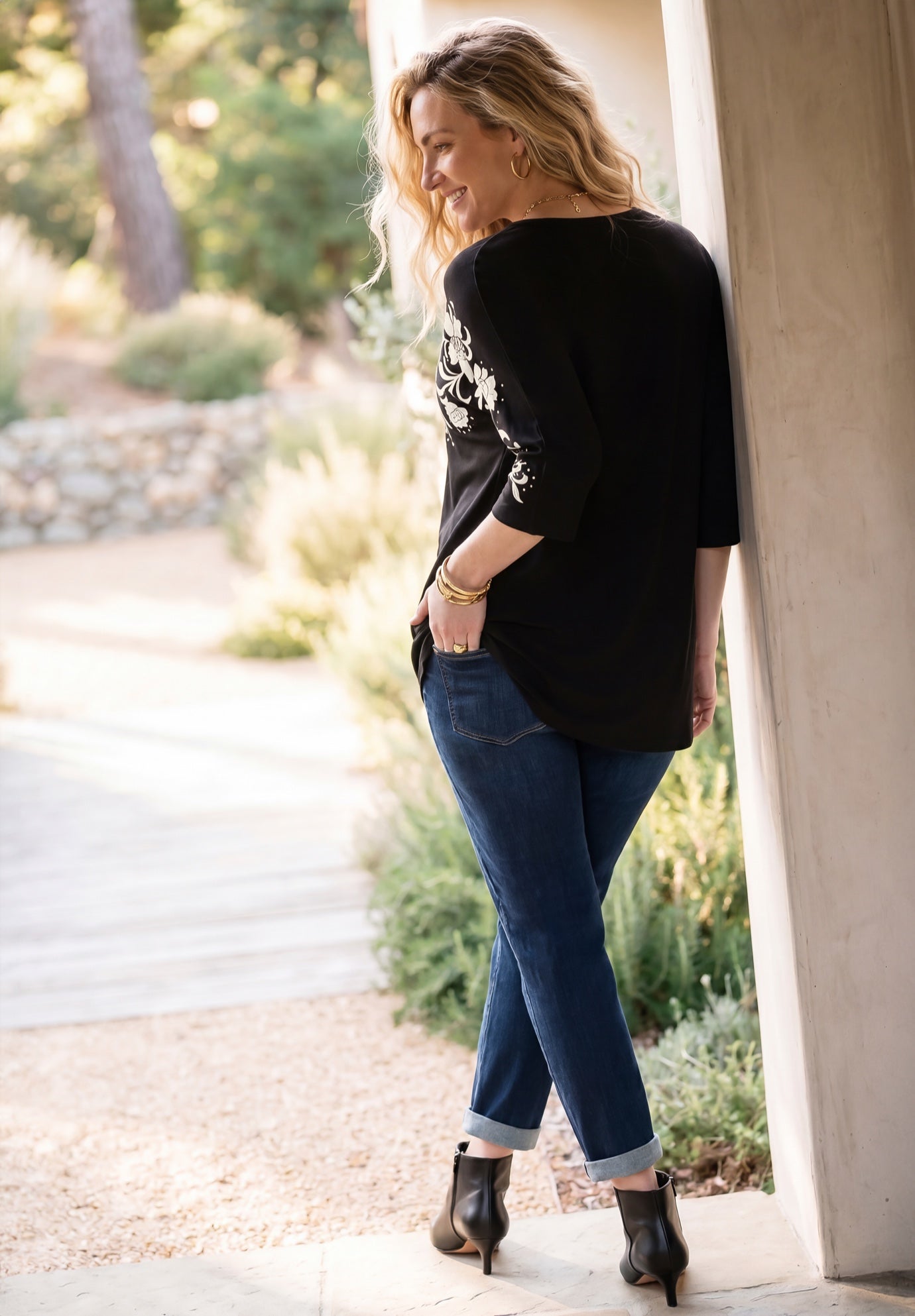 Sylvia 3/4 Length Sleeve Dolman Top image number 2
