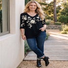 Sylvia 3/4 Length Sleeve Dolman Top image number null