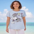 Earth Snoopy Crewneck Tee image number null