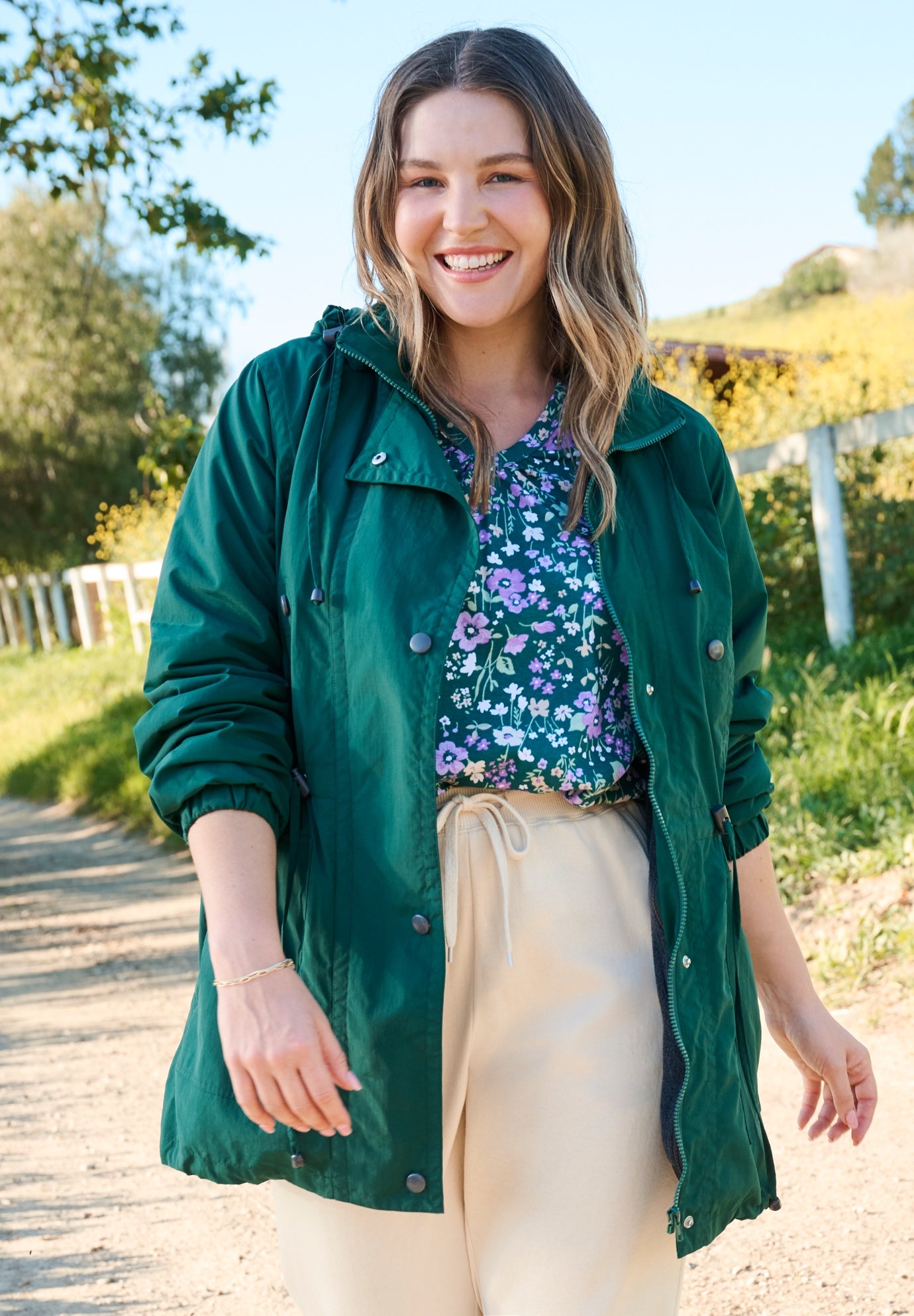 Taslon&reg; Anorak Jacket with Removable Fleece Lining image number 0