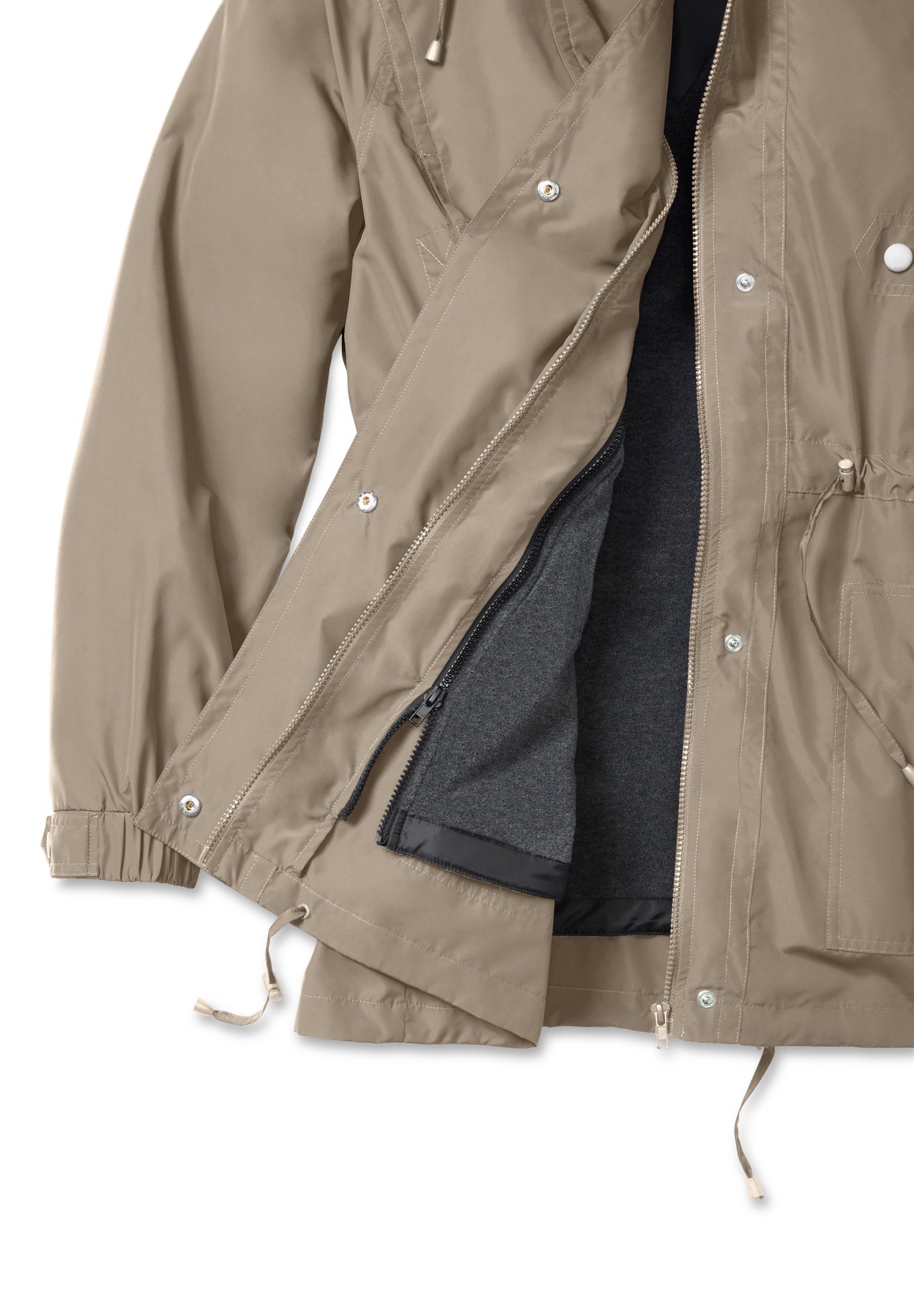 Taslon&reg; Anorak Jacket with Removable Fleece Lining image number 5