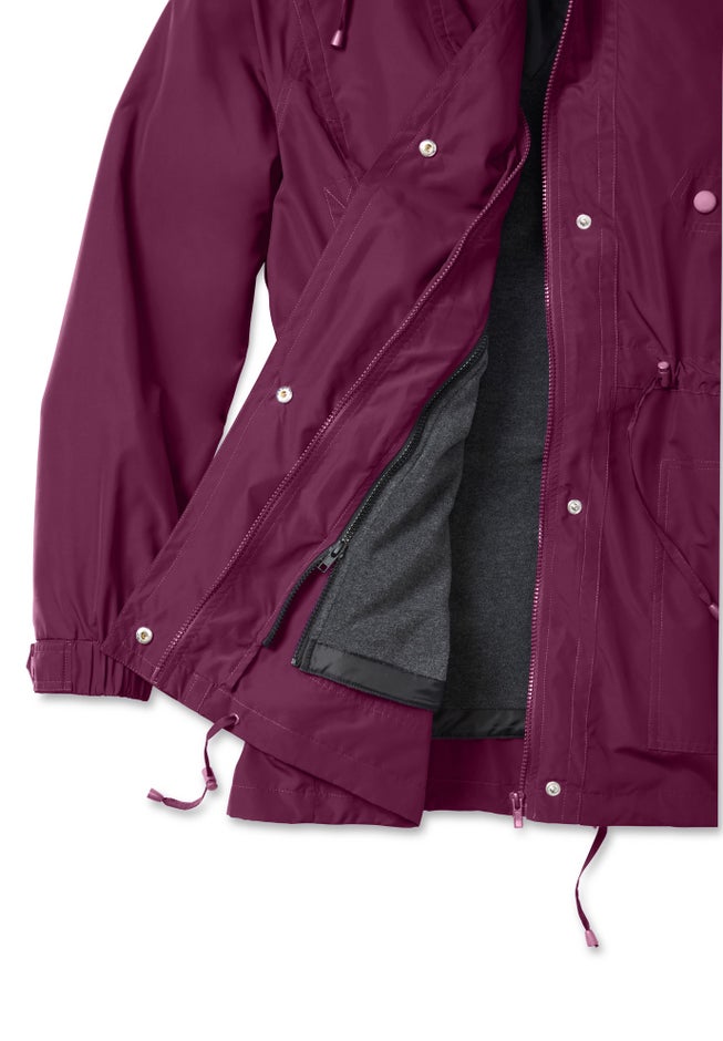 Taslon&reg; Anorak Jacket with Removable Fleece Lining image number 5