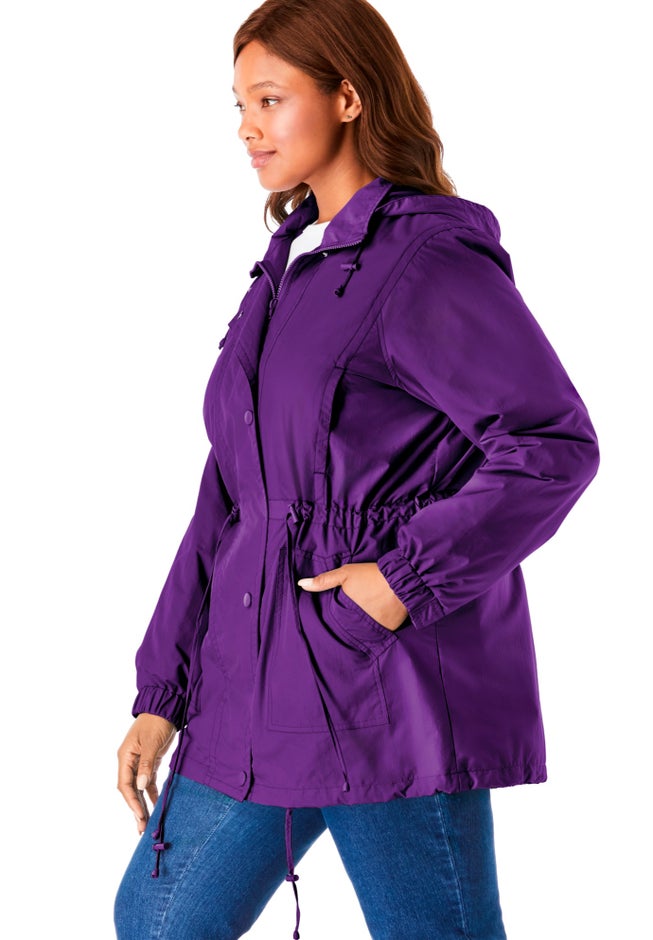 Taslon&reg; Anorak Jacket with Removable Fleece Lining image number 3