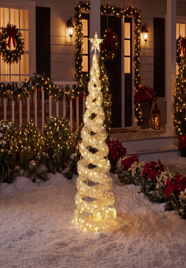 6 Ft. Pre-lit Helix Iridescent LED Light Tree image number 3