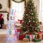 4 Ft. Pre-lit Prismatic Snowman image number 3