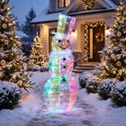 4 Ft. Pre-lit Prismatic Snowman image number 4
