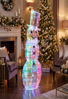 4 Ft. Pre-lit Prismatic Snowman