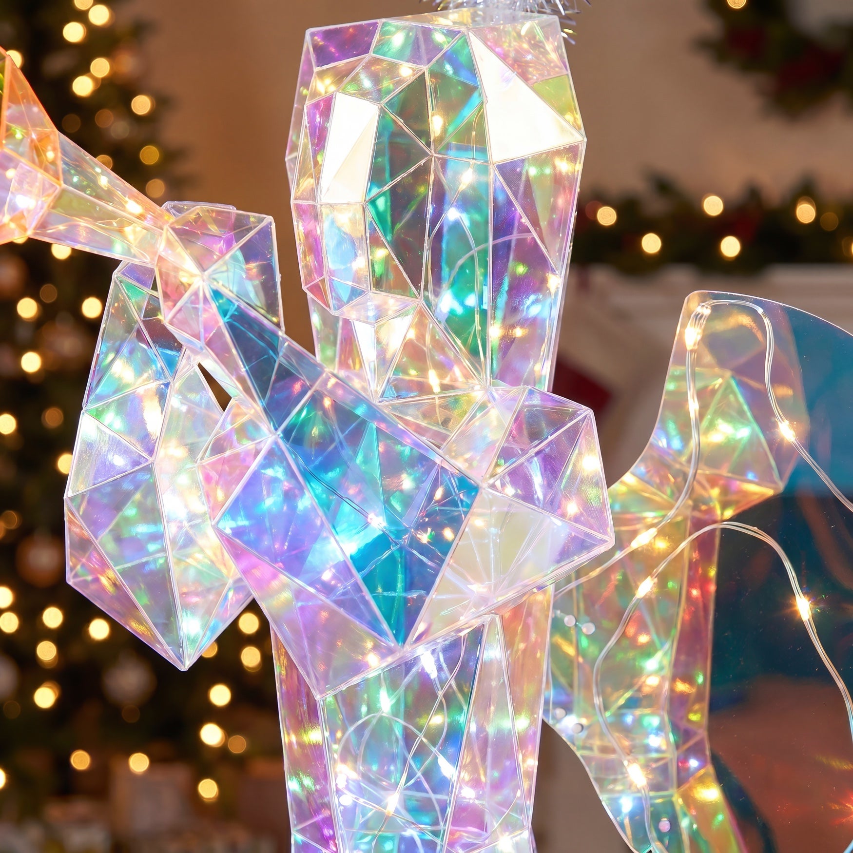 39"H Pre-lit Prismatic Angel image number 2