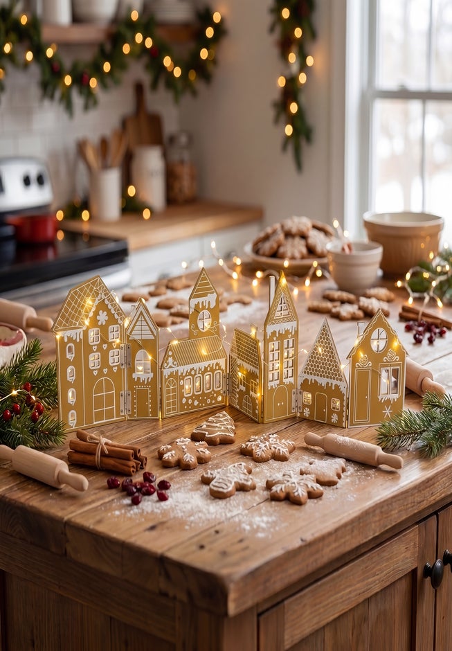Pre-lit Folding Gingerbread House, Set of 2 image number 4