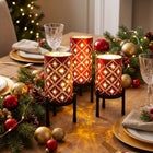 Pre-lit Glass Candle Holders, Set of 3 image number 2