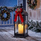 24"H Pre-lit Candle lantern image number 3