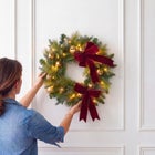24" Pre-lit Jingle All the Way Wreath image number 5