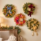 24" Pre-lit Nobel Gold Wreath image number 10