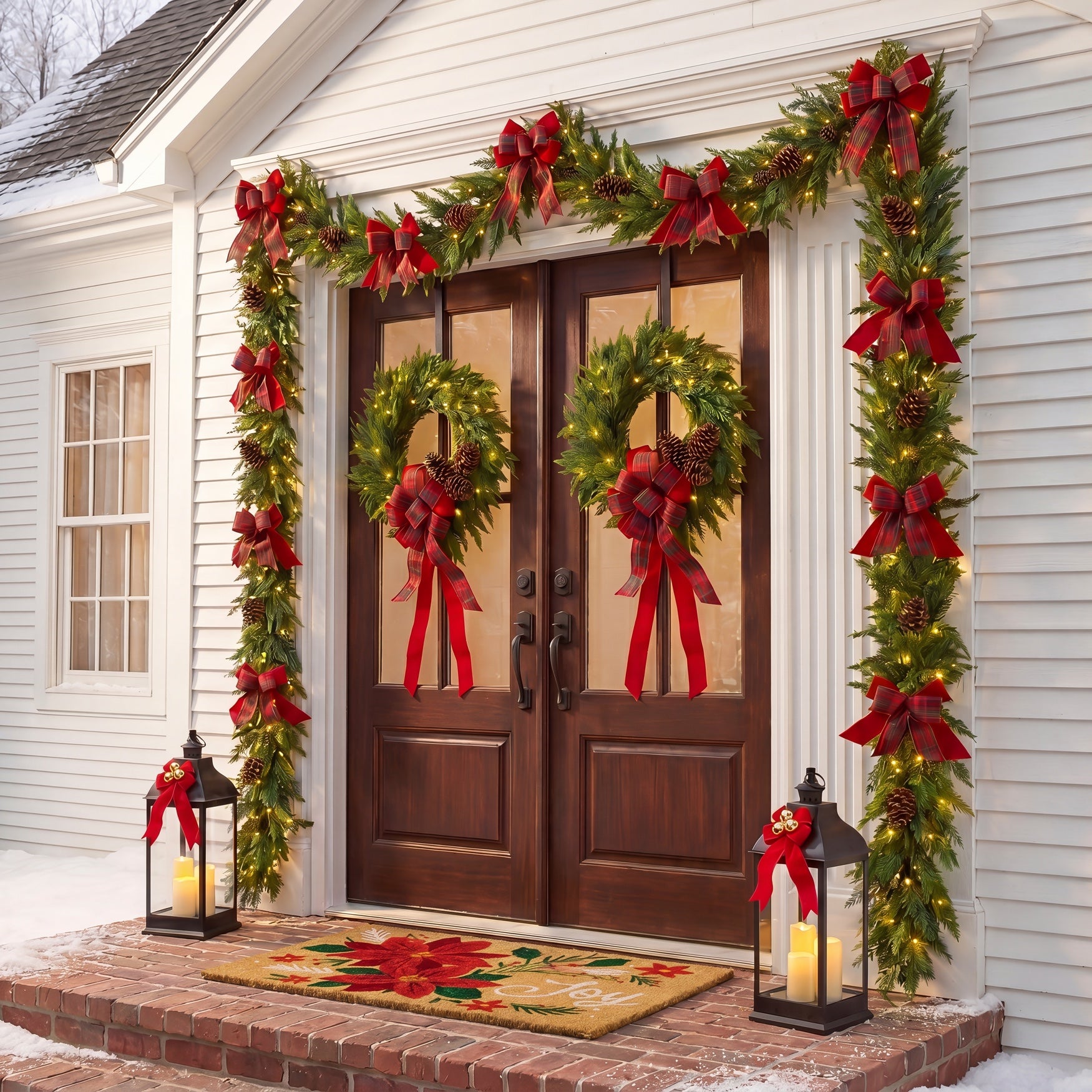 Twice As Nice Pre-lit Wreaths, Set of 2 image number 3
