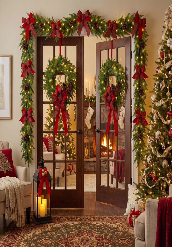 Twice As Nice Pre-lit Wreaths, Set of 2 image number 4