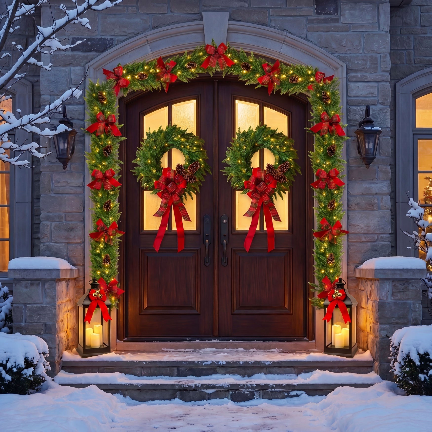 Twice As Nice Pre-lit Wreaths, Set of 2 image number 7