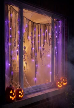 6 Ft. Mini Skeleton Curtain Light