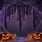 6 Ft. Mini Skeleton Curtain Light image number 4