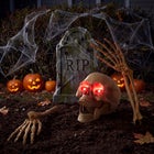 Set of 3 Pre-Lit Skull and Hand Stake image number 2