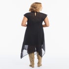 Sheer Handkerchief Hem Maxi Dress image number 2