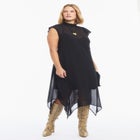 Sheer Handkerchief Hem Maxi Dress image number 1