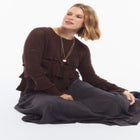 Seamed Chiffon Maxi Skirt image number 3