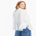Ruffled Chiffon Long Sleeve Blouse image number 3