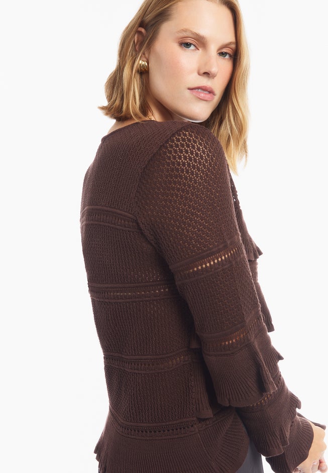 Tiered Ruffle Knit Top image number 2
