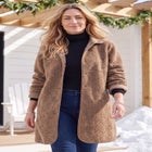 Reversible Suede-Look & Teddy Coat image number 2